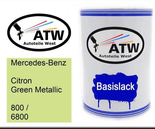 Mercedes-Benz, Citron Green Metallic, 800 / 6800: 500ml Lackdose, von ATW Autoteile West.